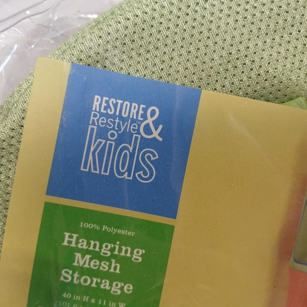 Mesh Storage Organizer Hanging Shelf Bag Toys Children 4 Sections Not opened